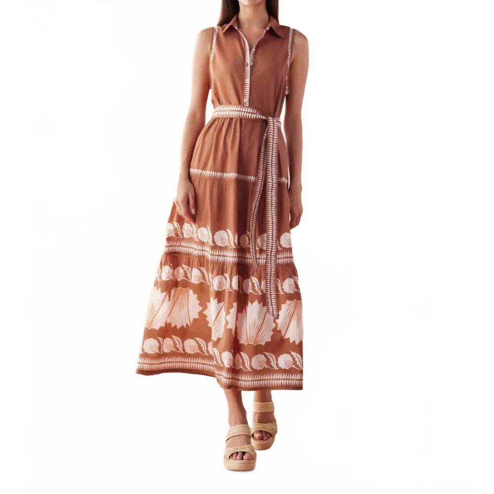 NEW OMIKA emeline midi dress in marla cardamom